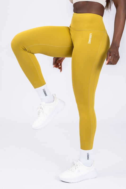 ContourLine Satin-Gold Leggings