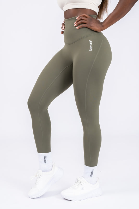 Ultra High-Waist Tarry-Green Leggings