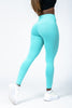 Soft-Skin V-Shaped Waist Coral-Blue Leggings