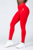 Soft-Skin V-Shaped Waist Red Leggings