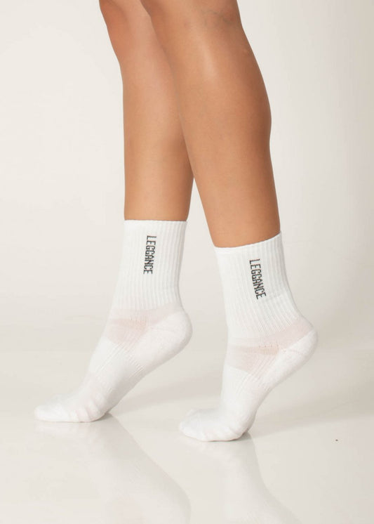 Sport Socks Pure White (V2) - LEGGANCE