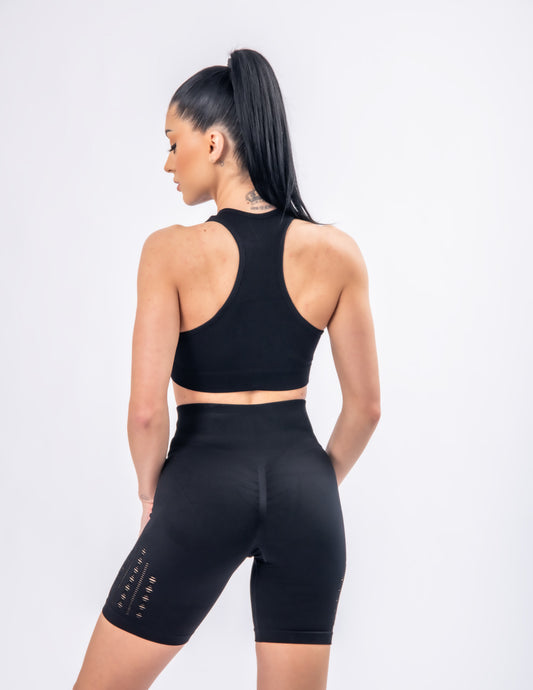 Top Crop Lean Black