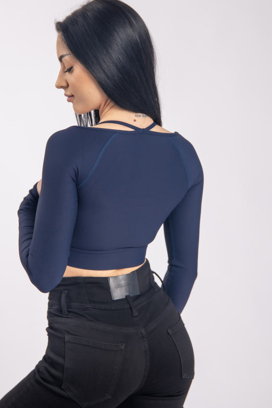 Top  Confident Navy-Blue